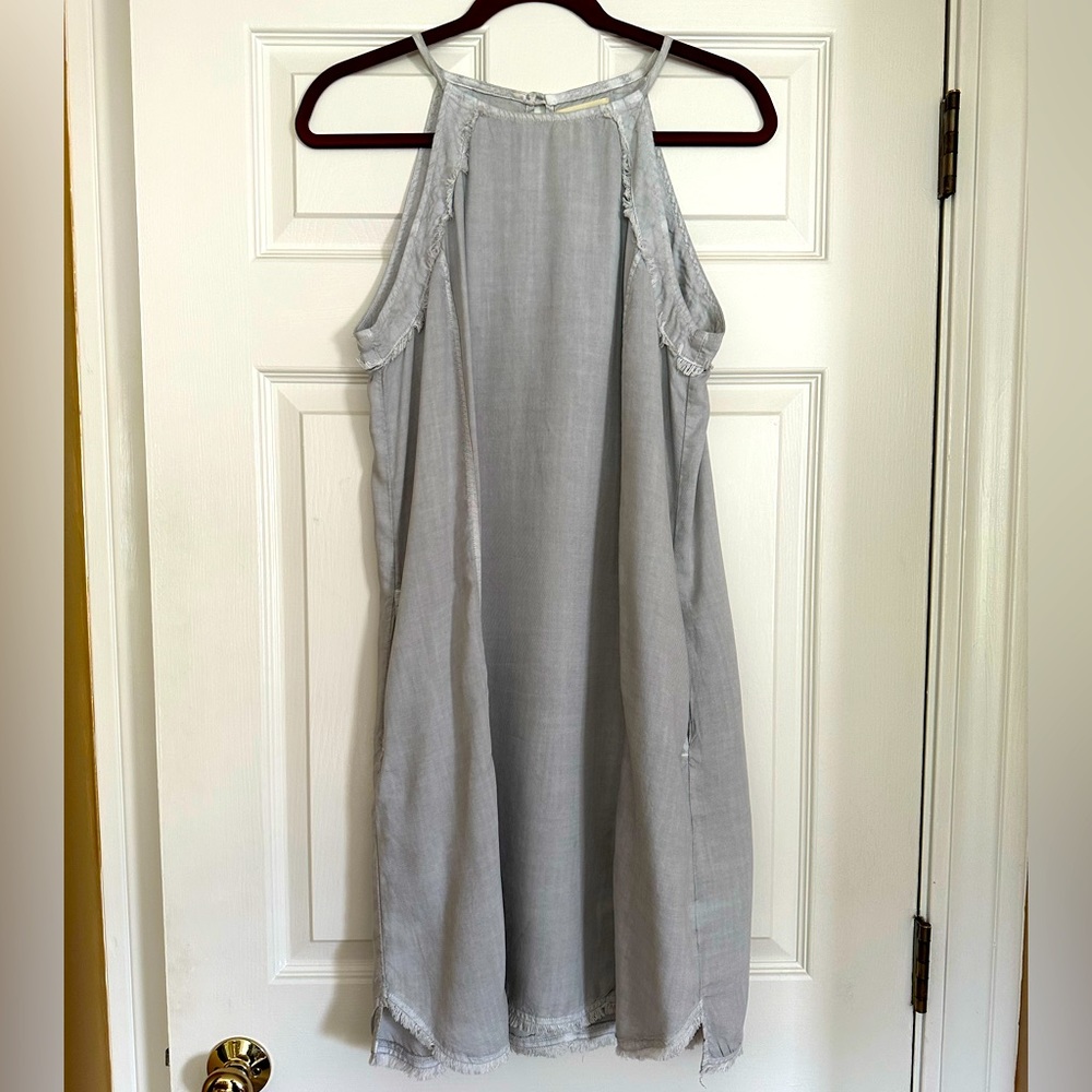 Anthropologie cloth & Stone Fringed Halter Dress. Like New. Size M